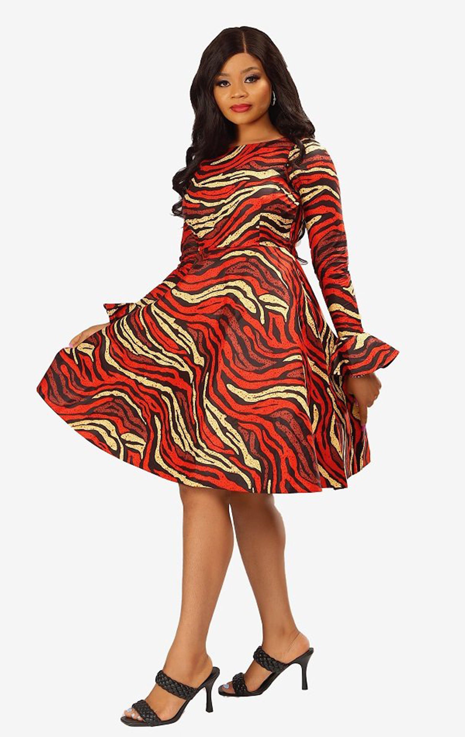 Ginny Women's African Print Dress Bolaji Trendy House of Fashion Ginny Women's African Print Dress Bolaji Trendy House of Fashion