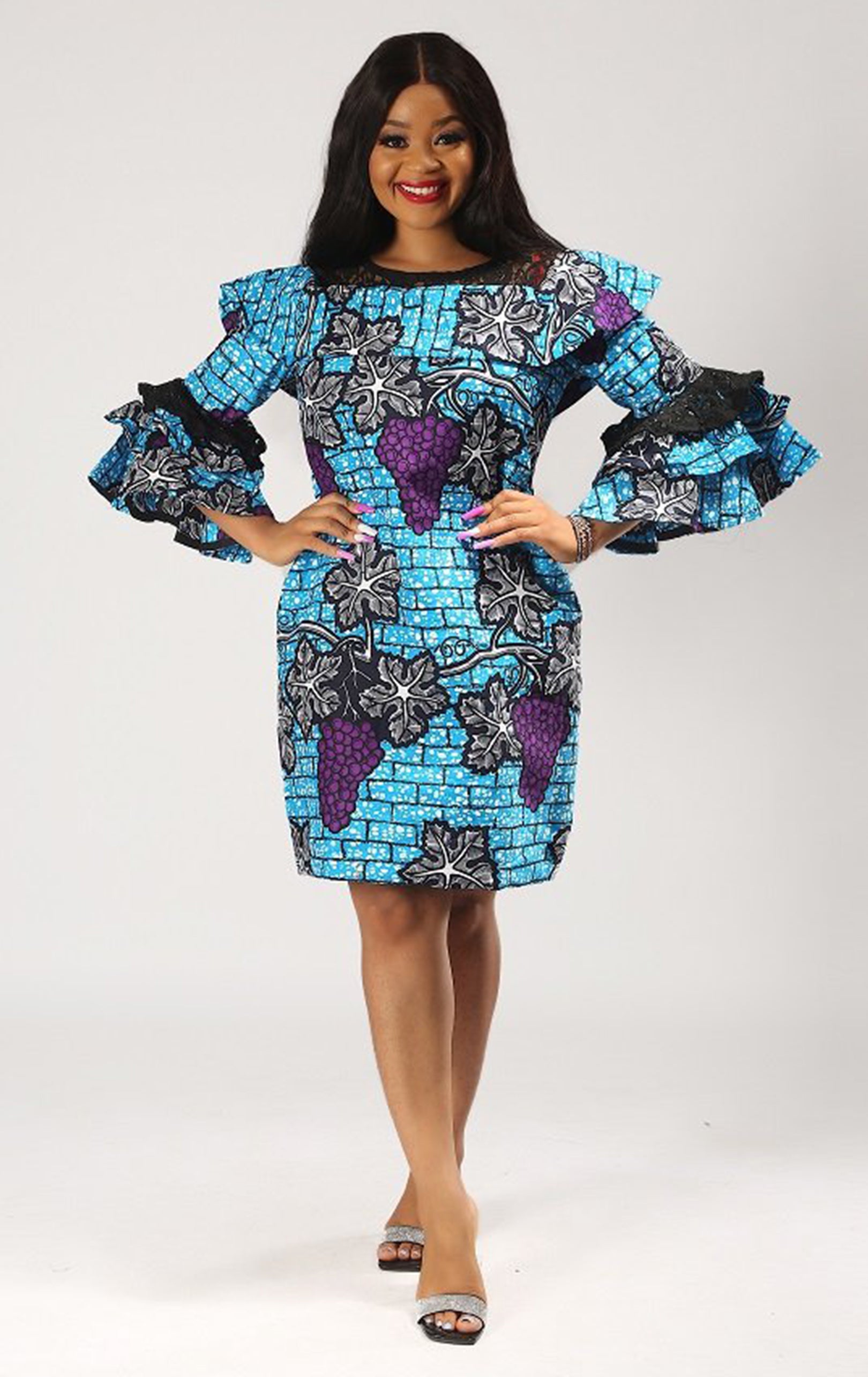 Remi African Print Round Neck Dress Bolaji Trendy House of Fashion Remi African Print Round Neck Dress Bolaji Trendy House of Fashion